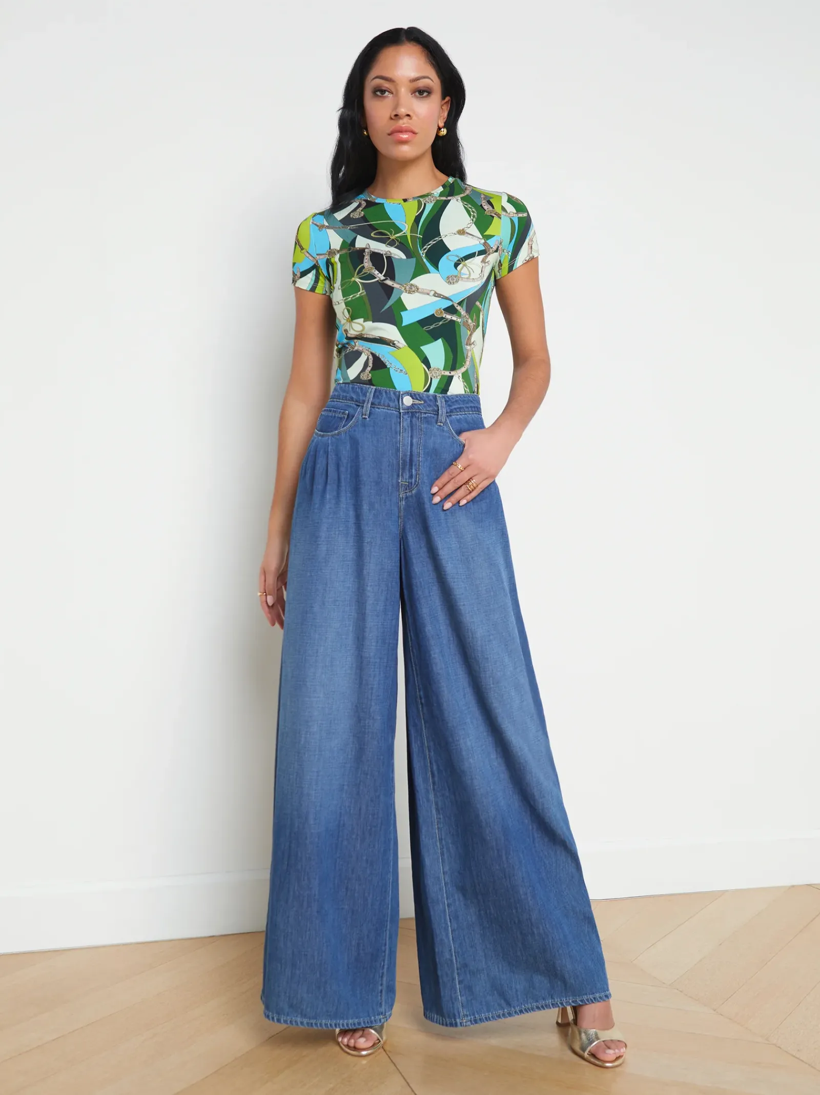 L'AGENCE Wide & Relaxed|Spring Collection|Lanae Super Wide-Leg Jean Delmar