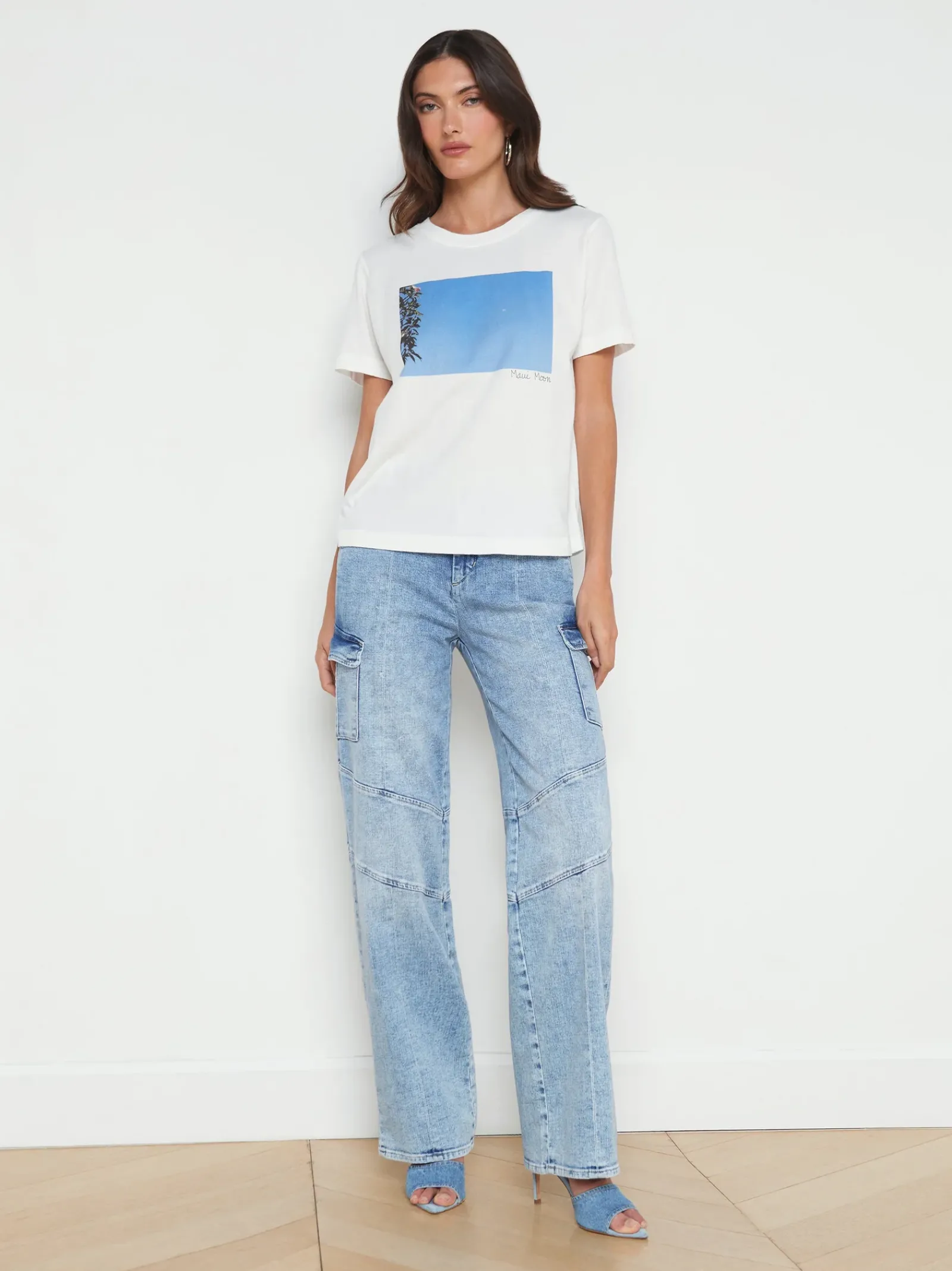 L'AGENCE Tees|Leilani Maui Moon Tee White