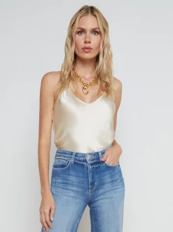L'AGENCE Nouveau Whites|Best Sellers|Lexi Camisole Tank Pearl