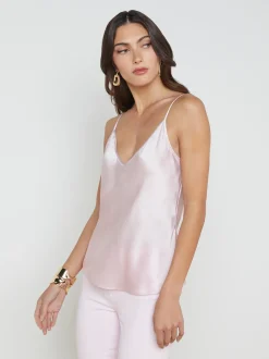 L'AGENCE Online Exclusives|Spring Collection|Lexi Silk Camisole Lilac Snow
