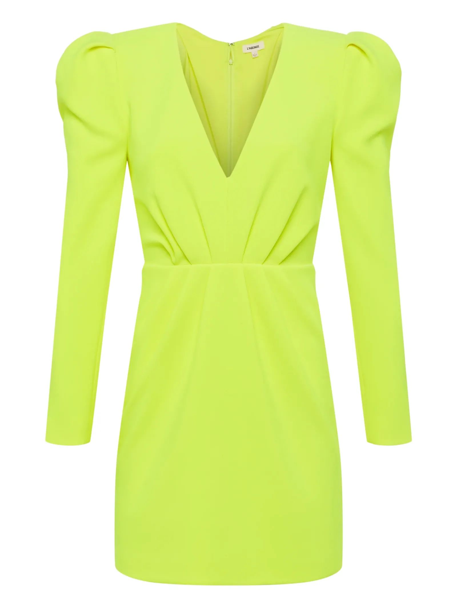 L'AGENCE Spring Collection|Dresses & Jumpsuits|Linnie Front-Pleat Dress Neon Citrus