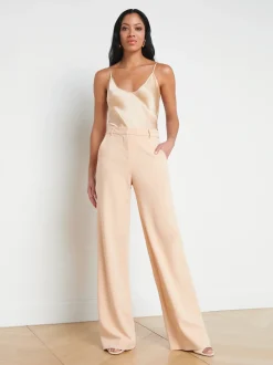 L'AGENCE Sets|Spring '24 Catalog|Livvy Straight-Leg Trouser Toasted Almond