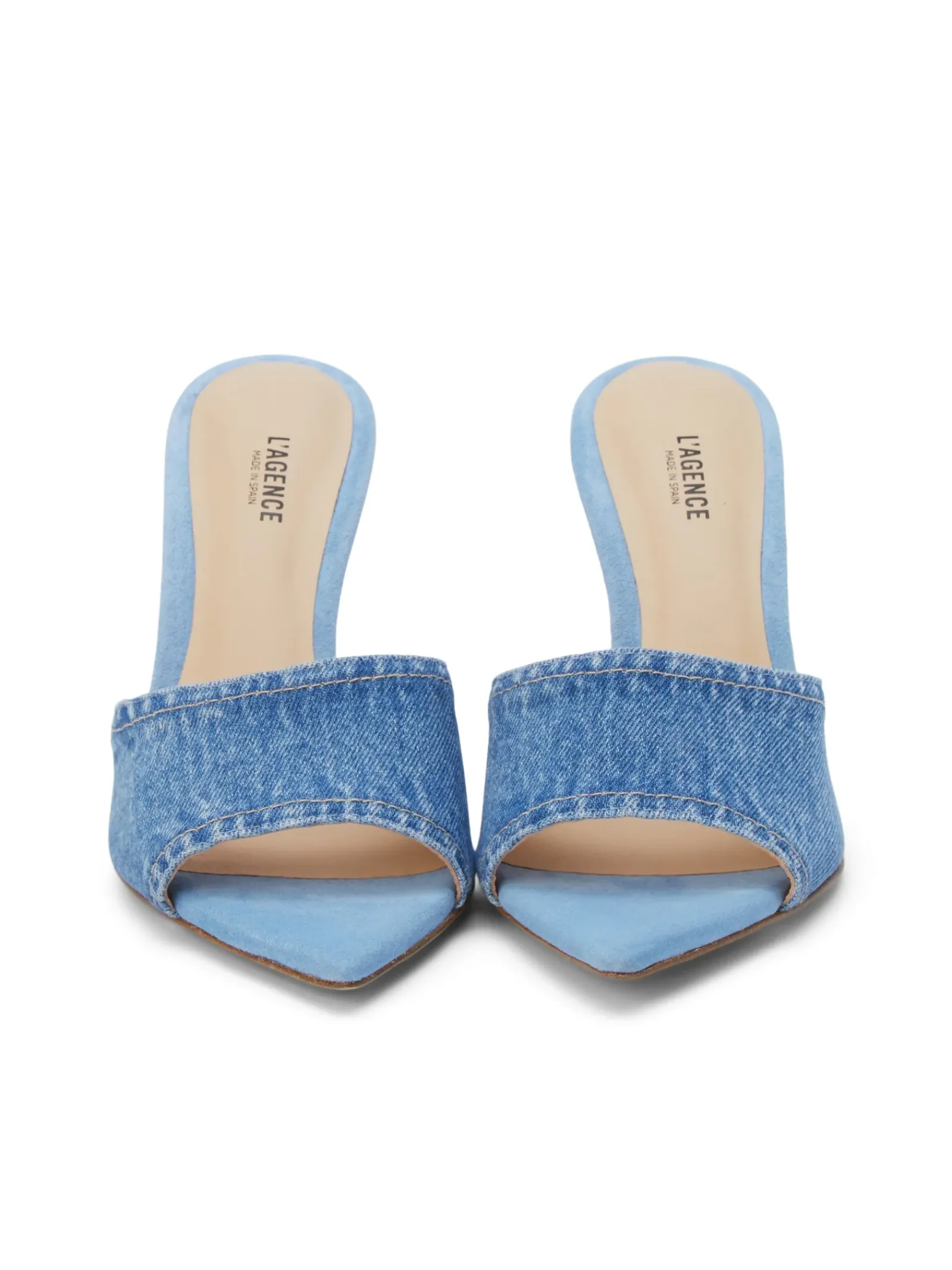 L'AGENCE Back in Stock|Resort Collection|Lolita Open Toe Mule Blue Denim