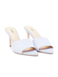 L'AGENCE Resort Collection|Mules|Lolita Open Toe Mule Lilac Denim