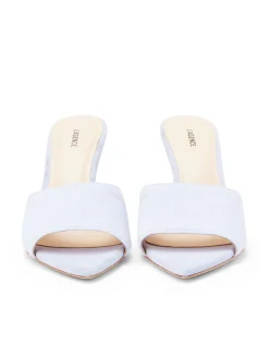 L'AGENCE Resort Collection|Mules|Lolita Open Toe Mule Lilac Denim