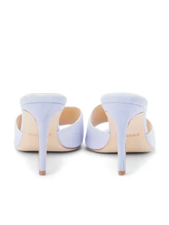 L'AGENCE Resort Collection|Mules|Lolita Open Toe Mule Lilac Denim