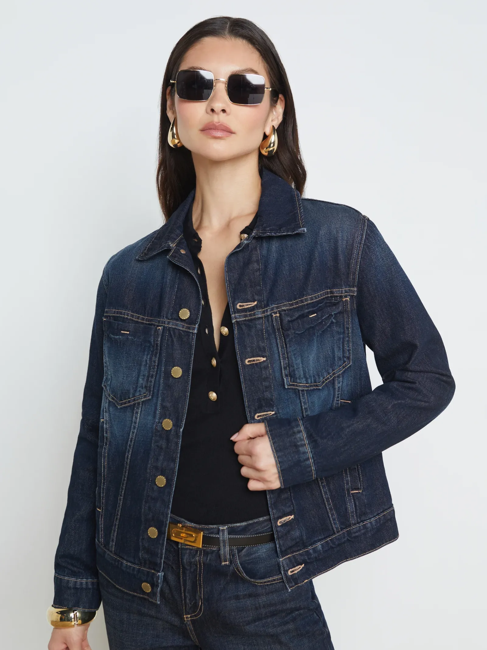 L'AGENCE Denim Jackets|Blazers & Jackets|Mack Oversized Jacket Grainger