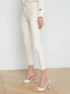 L'AGENCE Petite|Skinny|Margot Coated Skinny Jean French Vanilla Coated