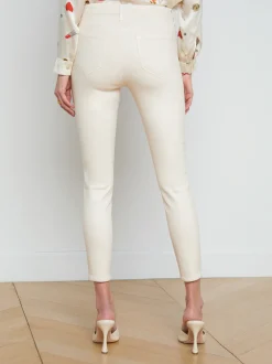 L'AGENCE Petite|Skinny|Margot Coated Skinny Jean French Vanilla Coated