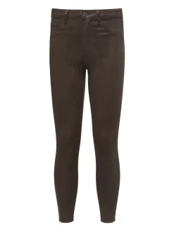 L'AGENCE Skinny|Coated Denim|Margot Coated Skinny Jean Espresso Coated