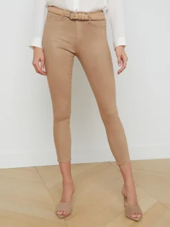 L'AGENCE Petite|Skinny|Margot Coated Skinny Jean Cappuccino Coated
