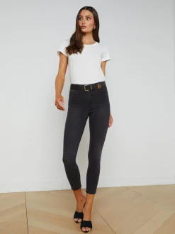 L'AGENCE Petite|Skinny|Margot Skinny Jean Dark Graphite