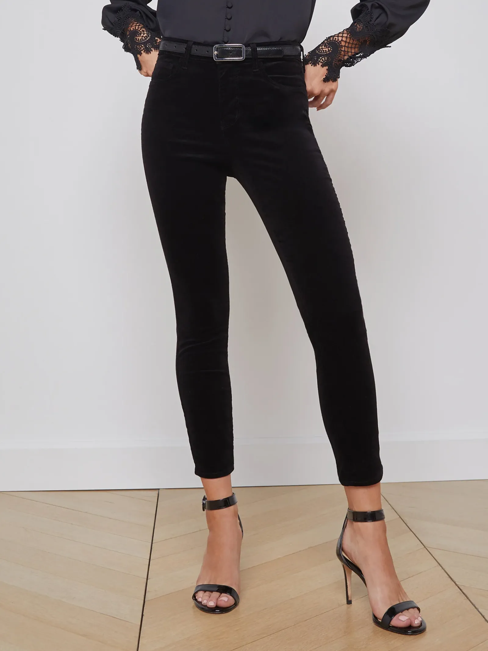 L'AGENCE Petite|Skinny|Margot Velvet Jean Noir