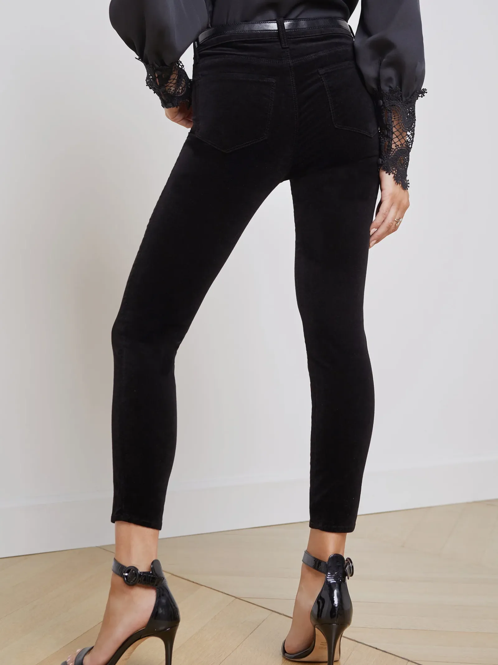 L'AGENCE Petite|Skinny|Margot Velvet Jean Noir