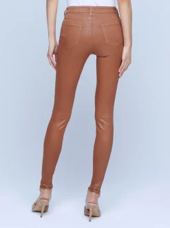 L'AGENCE Skinny|Coated Denim|Marguerite Coated Jean Java Coated