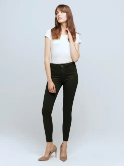L'AGENCE Skinny|Coated Denim|Marguerite Coated Jean Army Coated