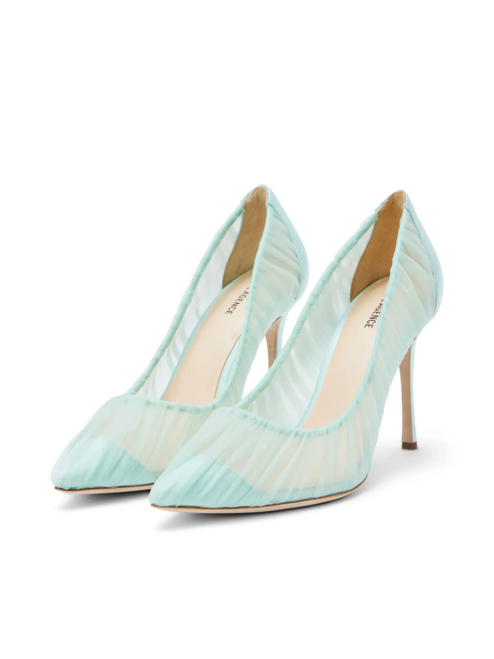 L'AGENCE Resort Collection|Heels & Pumps|Marie Pump Mint Tulle/Satin