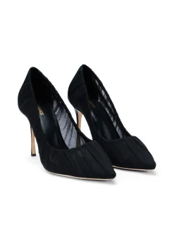 L'AGENCE Resort Collection|Heels & Pumps|Marie Pump Black Tulle/Satin