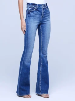 L'AGENCE Flare & Bootcut|Aged Denim|Marty Flare Jean Cambridge