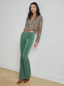 L'AGENCE Flare & Bootcut|Velvet Denim|Marty Velvet Jean Frosty Spruce