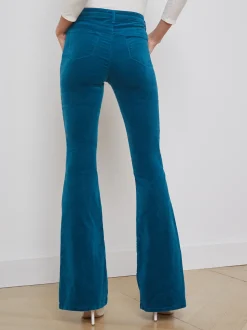 L'AGENCE Online Exclusives|Flare & Bootcut|Marty Velvet Jean Deep Lagoon