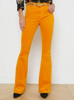 L'AGENCE Flare & Bootcut|Velvet Denim|Marty Velvet Jean Citrine