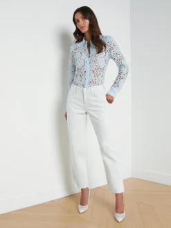 L'AGENCE Spring '24 Catalog|Straight|Mateo Slouchy Straight-Leg Jean Blue Frost