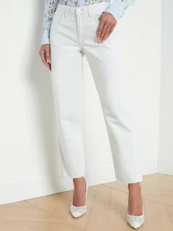 L'AGENCE Spring '24 Catalog|Straight|Mateo Slouchy Straight-Leg Jean Blue Frost