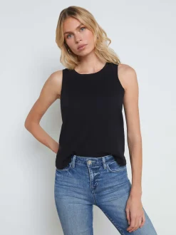 L'AGENCE All Things Black|Spring Collection|Mikaela Cotton Tank Black