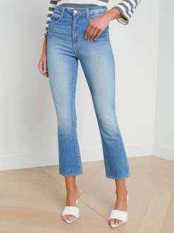 L'AGENCE Flare & Bootcut|Aged Denim|Mira Cropped Micro Boot Jean Cowan