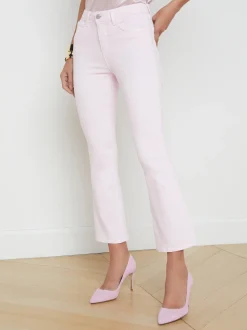 L'AGENCE Spring '24 Catalog|Petite|Mira Cropped Micro Boot Jean Lilac Snow