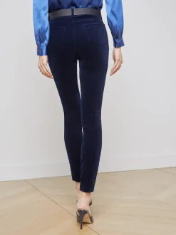 L'AGENCE Skinny|Velvet Denim|Monique Velvet Jean Dark Navy