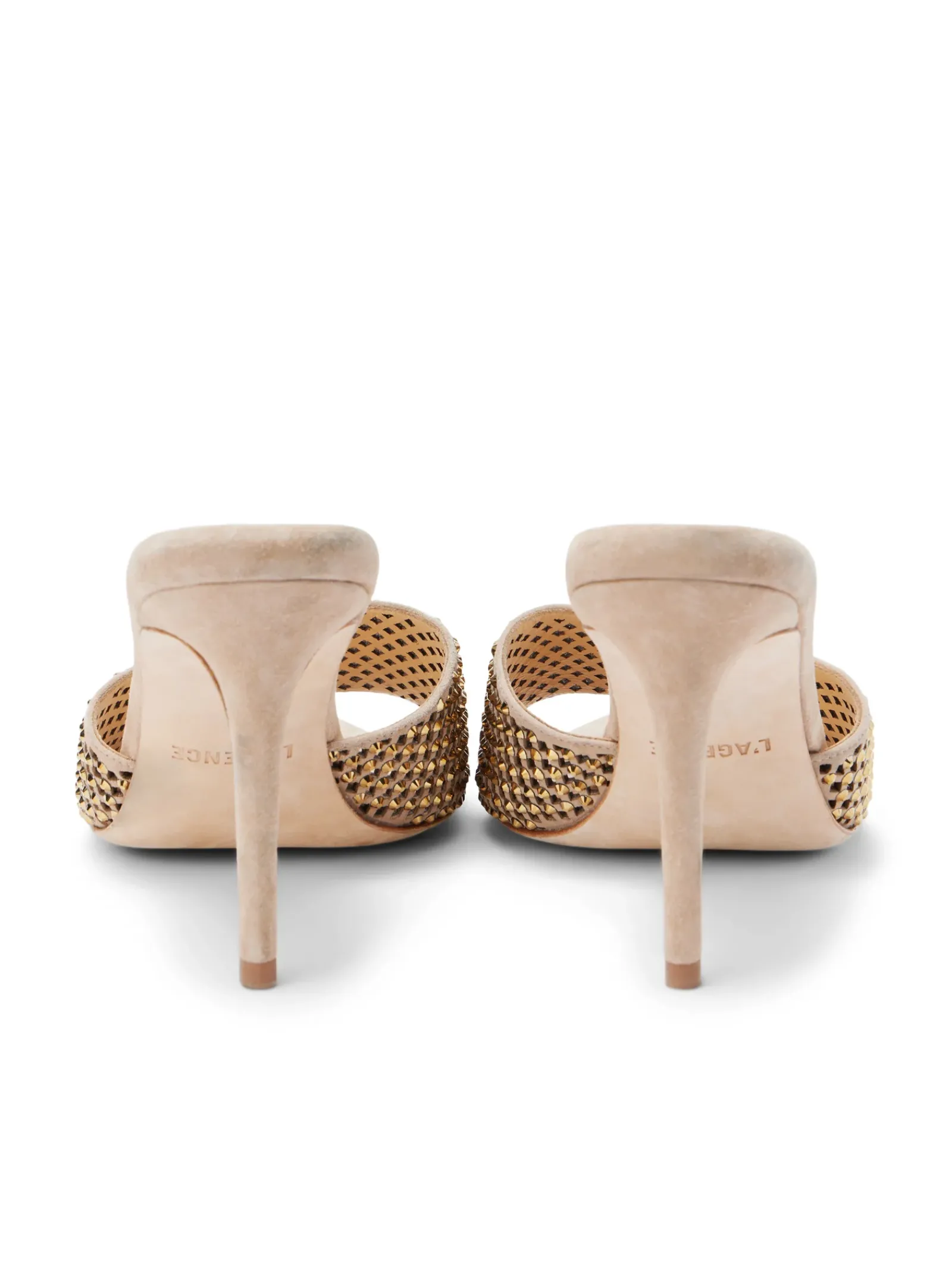 L'AGENCE Resort Collection|Mules|Narcise Open Toe Mule Macaroon Suede