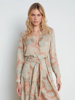 L'AGENCE Sets|Spring Collection|Nina Silk Blouse Multi Soft Pastel Vintage Floral