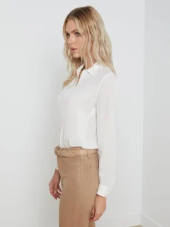 L'AGENCE Nouveau Whites|Essentials|Nina Silk Blouse Ivory