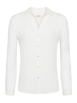 L'AGENCE Nouveau Whites|Essentials|Nina Silk Blouse Ivory