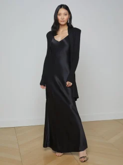 L'AGENCE All Things Black|Back in Stock|Noe Double-Breasted Cardigan Black
