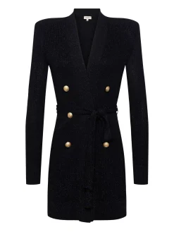 L'AGENCE All Things Black|Back in Stock|Noe Double-Breasted Cardigan Black