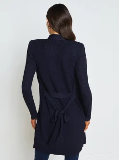 L'AGENCE Spring Collection|Knitwear|Noe Wrap Cardigan Midnight