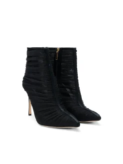 L'AGENCE Resort Collection|Boots & Booties|Noemie Bootie Black Tulle/Satin