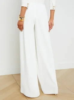 L'AGENCE Nouveau Whites|Spring '24 Catalog|Nova Pleated Wide-Leg Pant Ivory