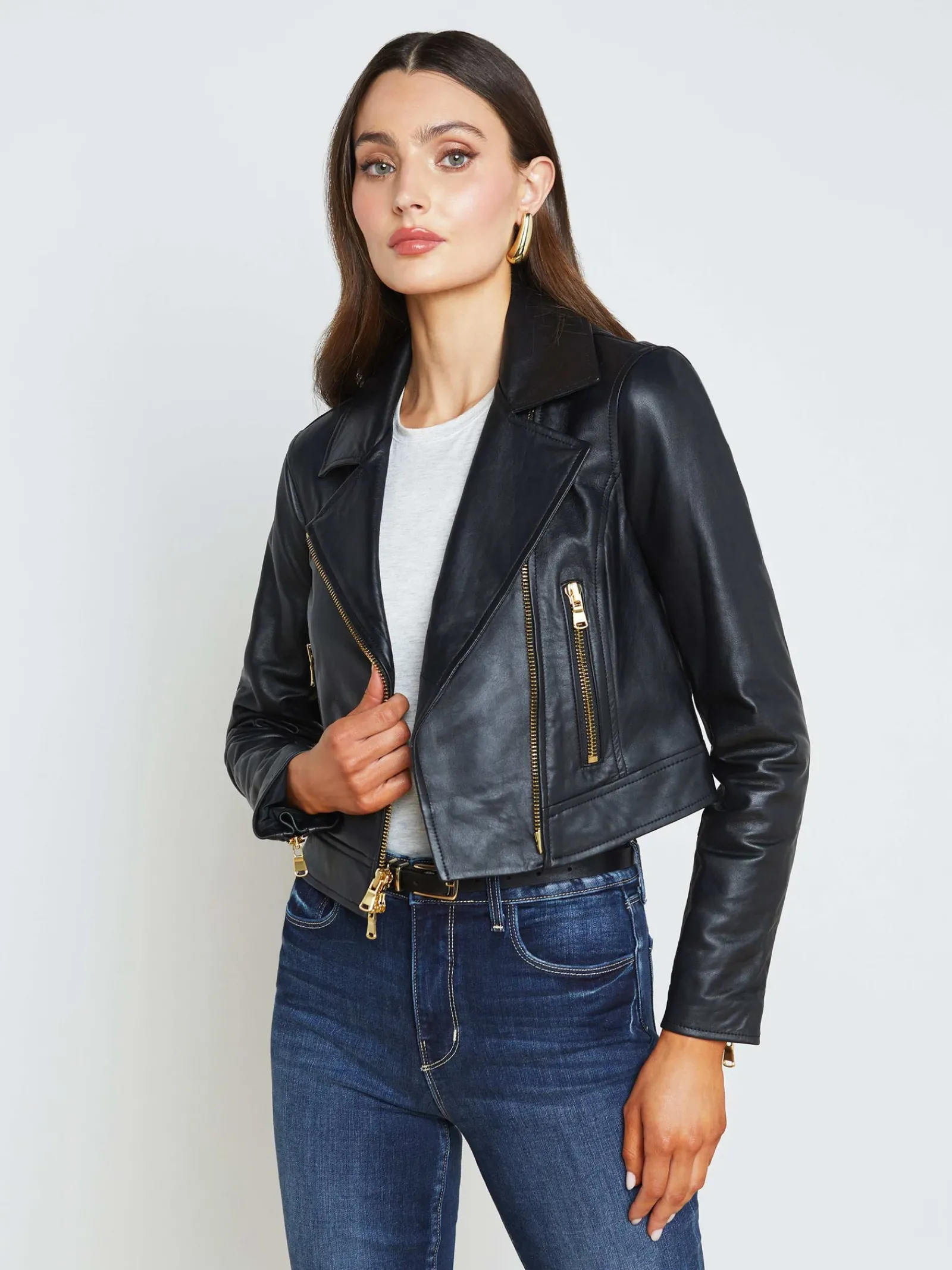 L'AGENCE All Things Black|Leather|Onna Leather Jacket Black