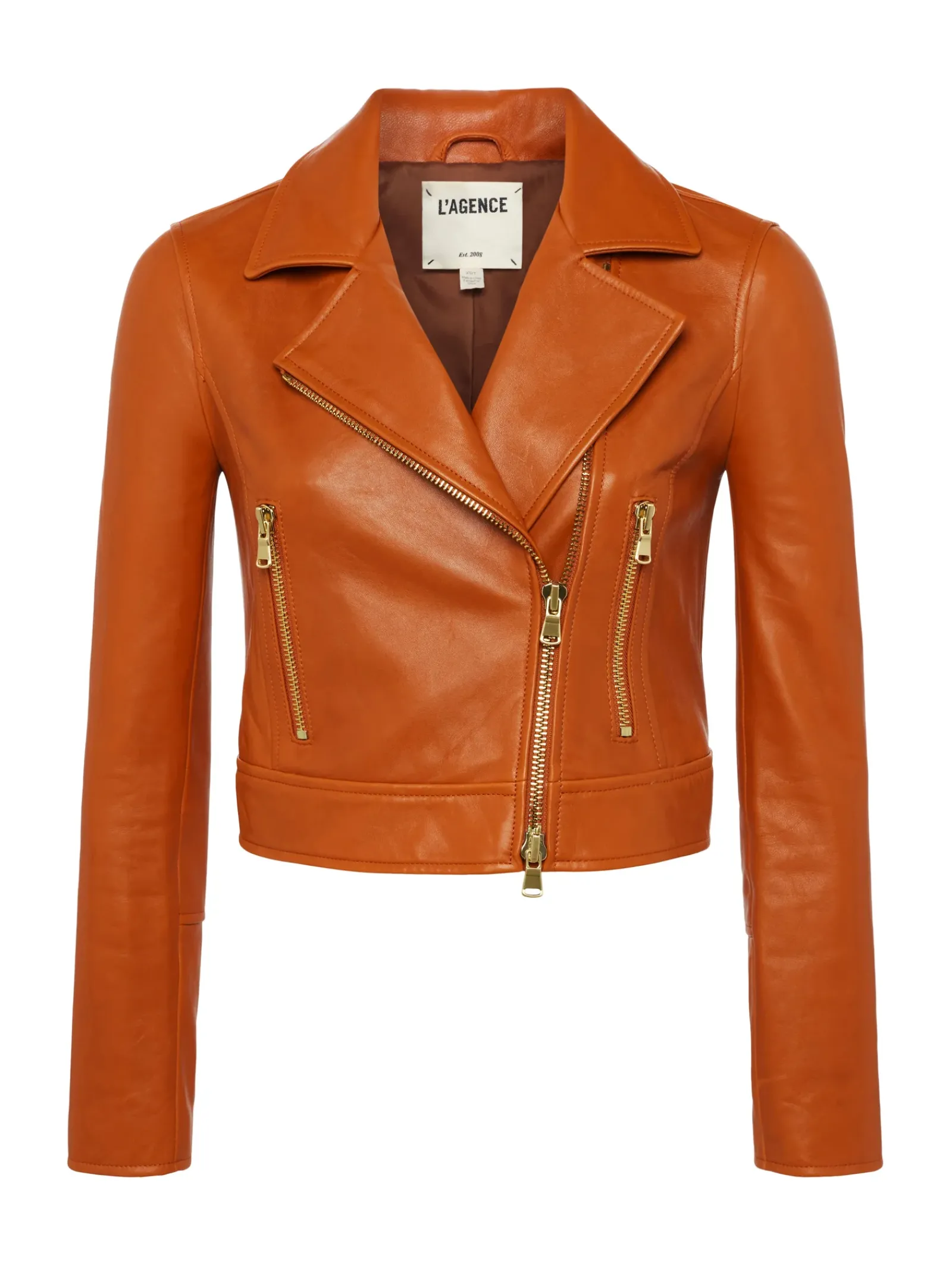L'AGENCE Spring Collection|Best Sellers|Onna Leather Jacket Umber