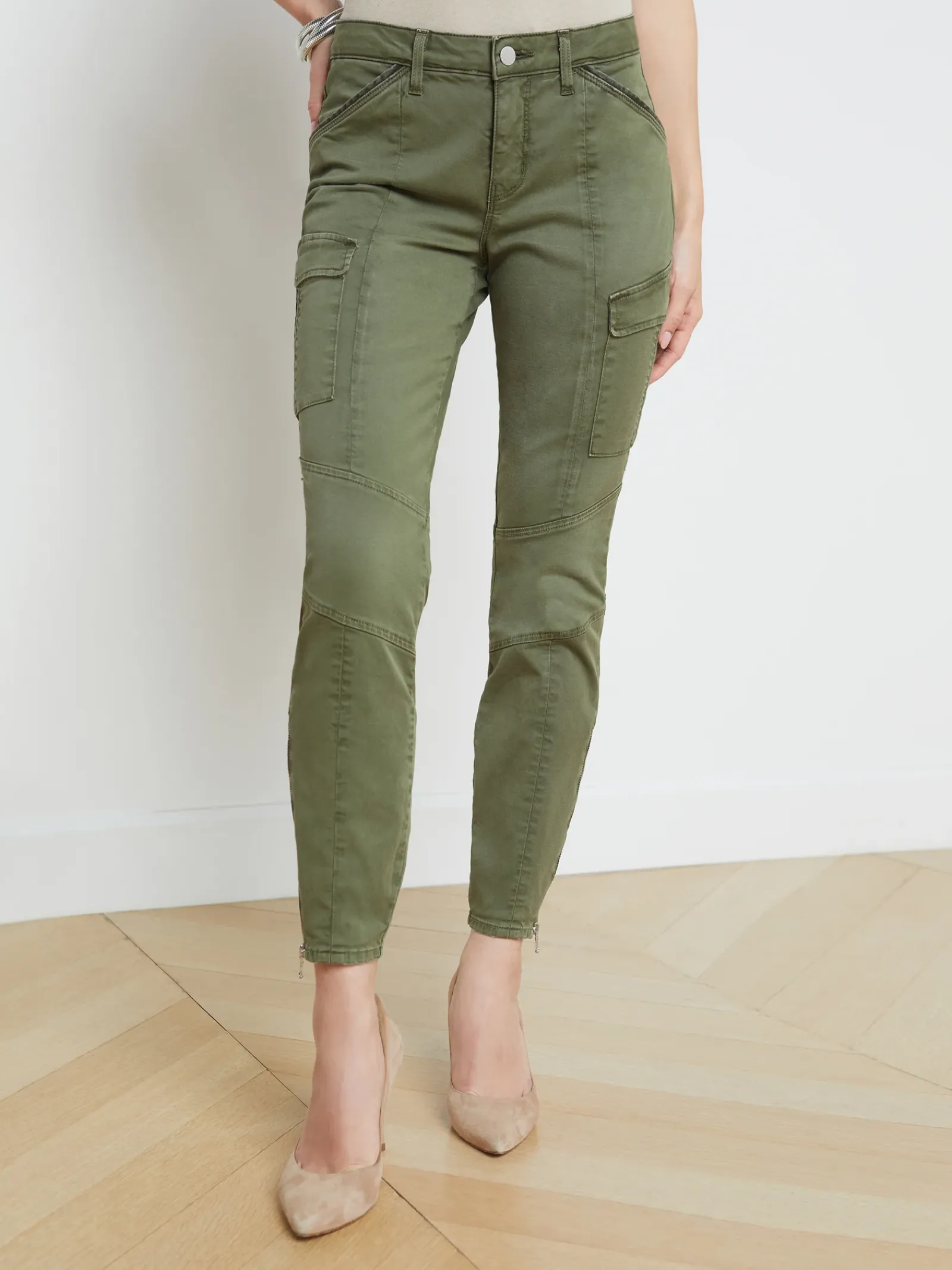 L'AGENCE Cargo Pants|Cargo Pants|Patton Cargo Skinny Pant Brigade