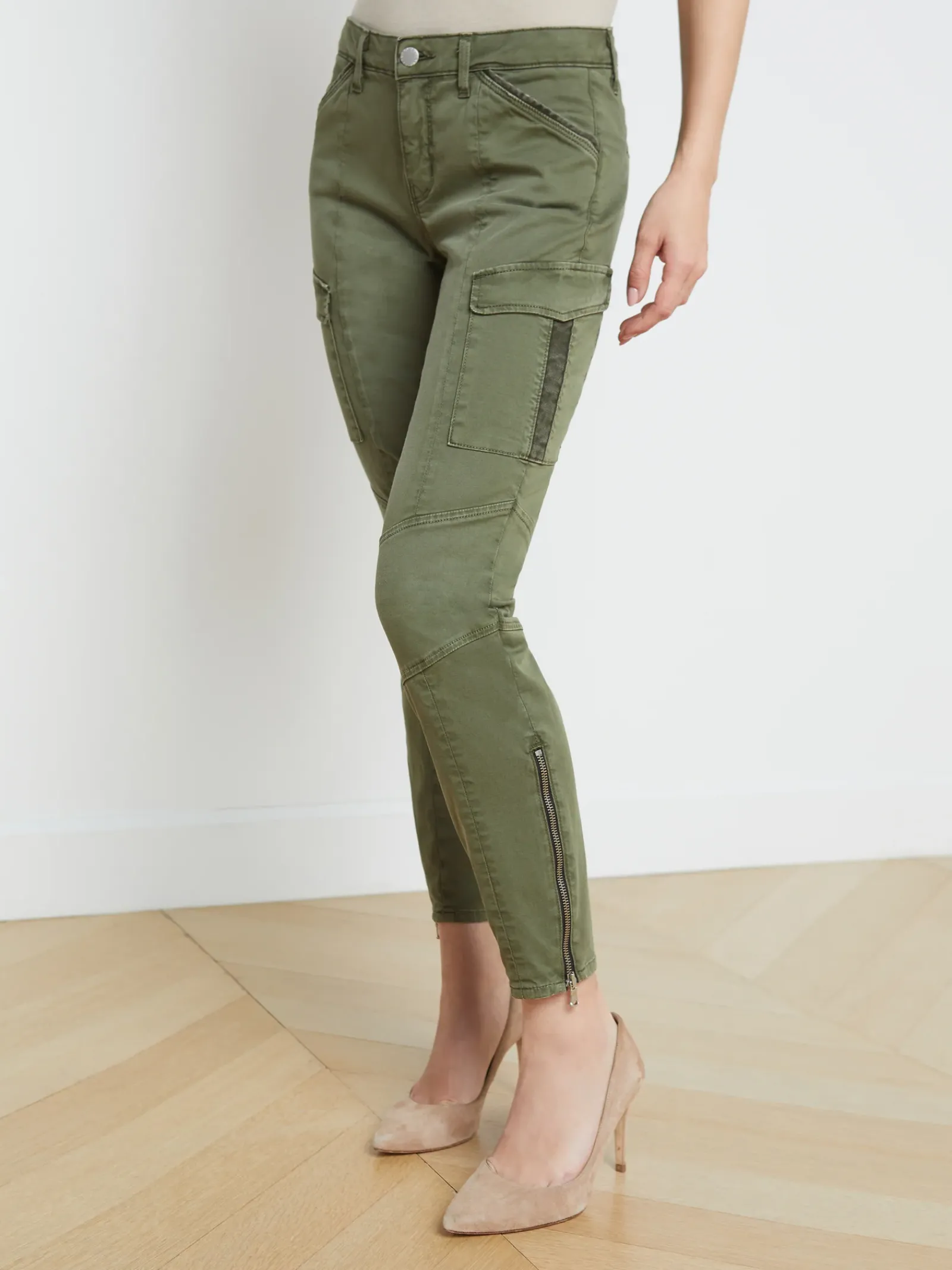 L'AGENCE Cargo Pants|Cargo Pants|Patton Cargo Skinny Pant Brigade