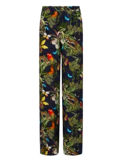 L'AGENCE Sets|Spring Collection|Pilar Wide-Leg Pant Black Multi Butterfly Tiger Jungle