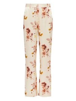 L'AGENCE Sets|Resort Collection|Pilar Wide-Leg Pant Buff Multi Tonal Rose Floral