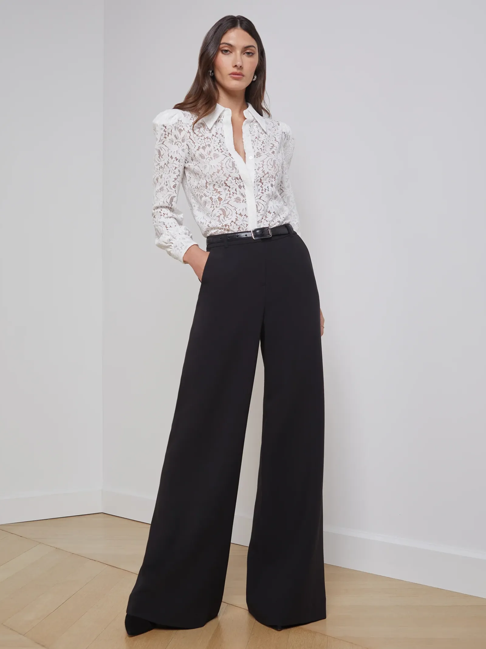 L'AGENCE All Things Black|Sets|Pilar Wide-Leg Pant Black