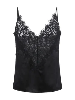 L'AGENCE All Things Black|Back in Stock|Priya Lace Camisole Tank Black
