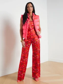 L'AGENCE Spring Collection|Blazers & Jackets|Rae Puffer Vest Neon Coral